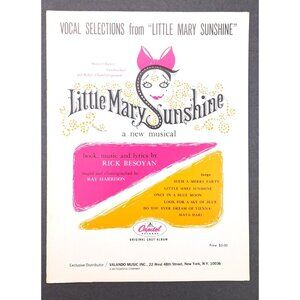 Vintage Vocal Selections Little Mary Sunshine Musical 1962 Songbook Brennan Rick